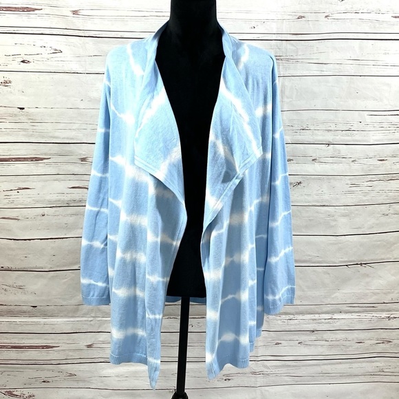 Calvin Klein Tie Dye Light Blue Cardigan Size XL - Picture 1 of 10
